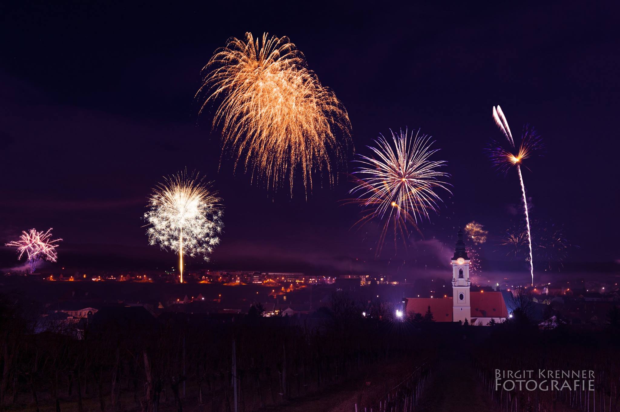Feuerwerk über Langenlois